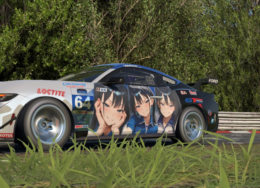 Preview of Anime Girl – Itasha – Waifu – Ford Mustang GT4 | Race Team Theme by Michael Komori