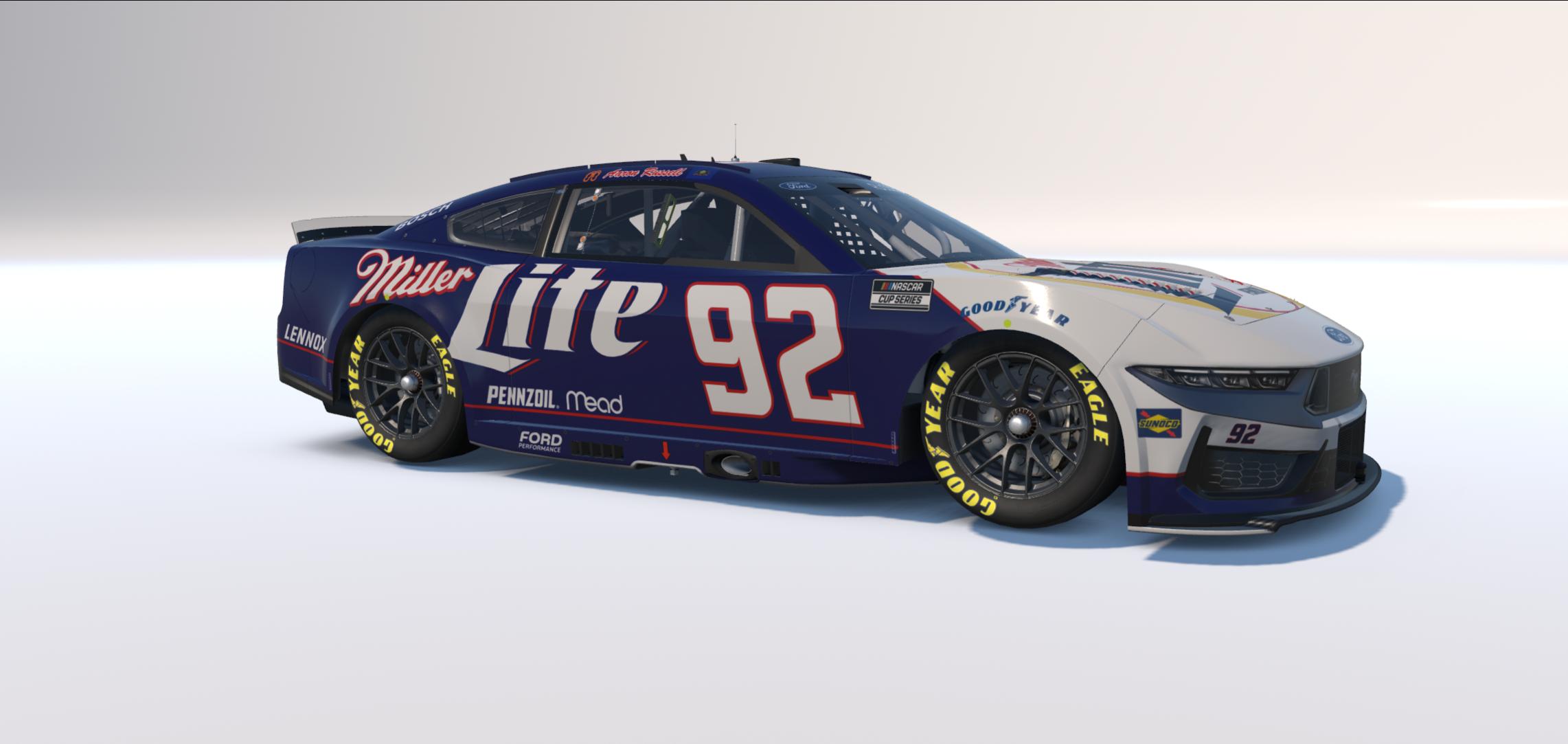 Preview of Aaron Russell 2025 Miller Lite Rusty Wallace Bristol NN by Aaron Russell