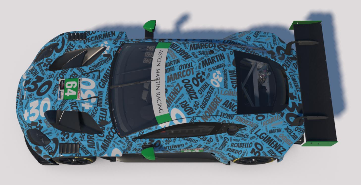 Preview of Aston Martin Vantage EVO GT3 md30 nube nombres azul by Jesús Arboleya