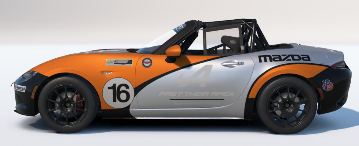 Preview of Past Their Apex Sim Racing Team Liver in Orange and Chrome by Gav E.