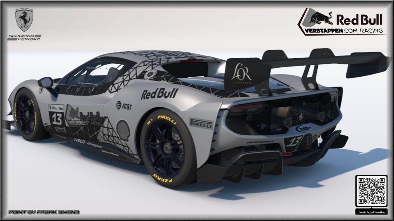 Preview of Black and White Verstappen Com Racing  Ferrari 296 Challenge by Frank Amend