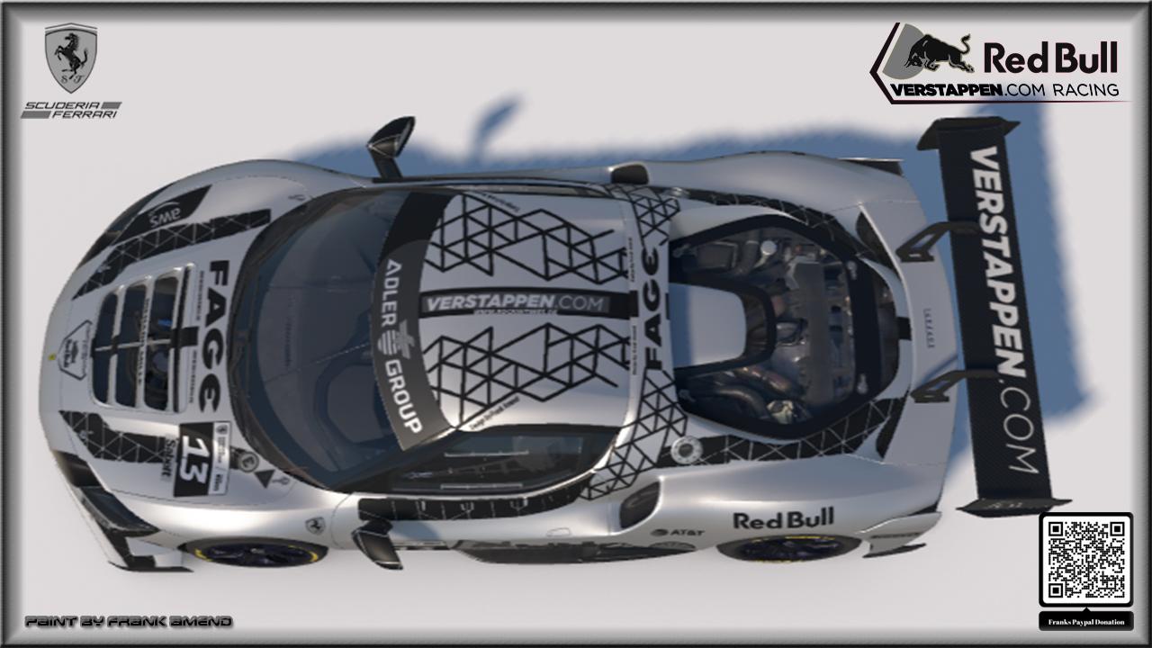 Preview of Black and White Verstappen Com Racing  Ferrari 296 Challenge by Frank Amend