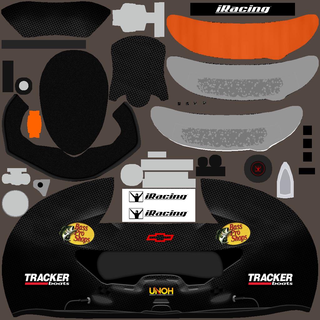 Preview of Ty Dillon Bass Pro Shop Tracker Boats UNOH Helmet by Dylan Martens