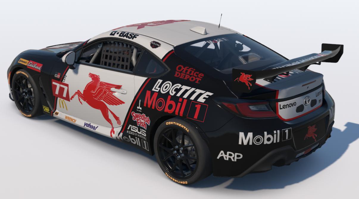 Preview of Mobil One Retro Black and Red Toyota GR86 by Ronald Lawson2