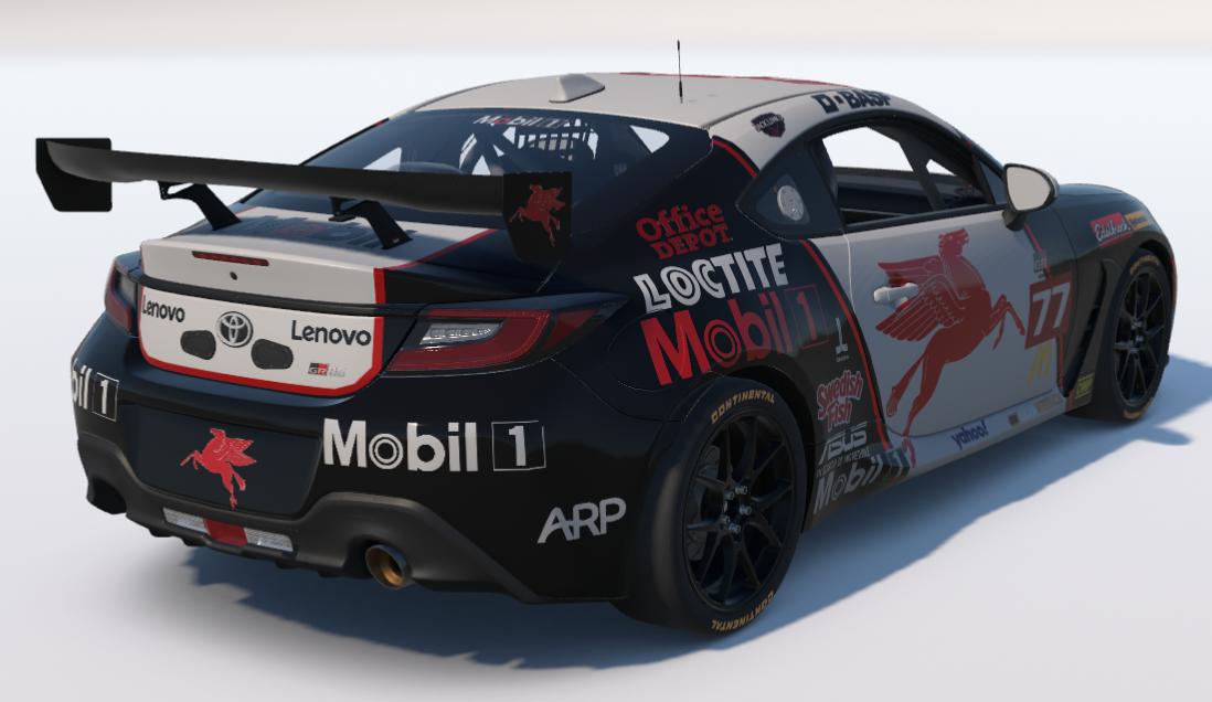 Preview of Mobil One Retro Black and Red Toyota GR86 by Ronald Lawson2
