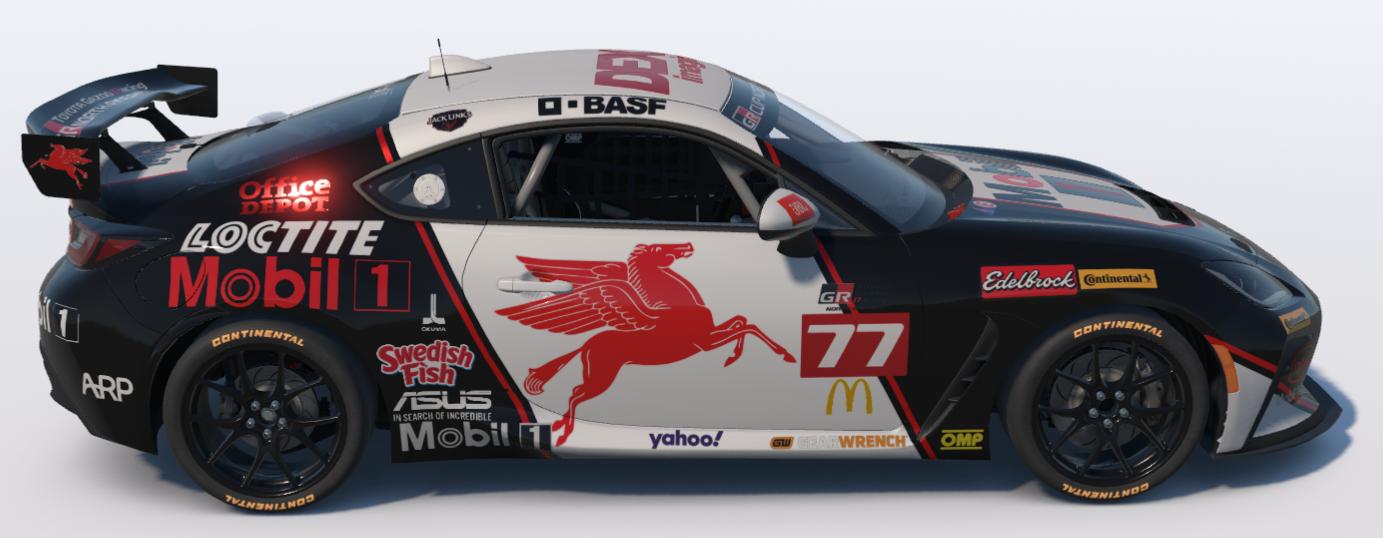 Preview of Mobil One Retro Black and Red Toyota GR86 by Ronald Lawson2