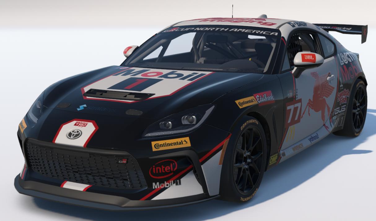 Preview of Mobil One Retro Black and Red Toyota GR86 by Ronald Lawson2