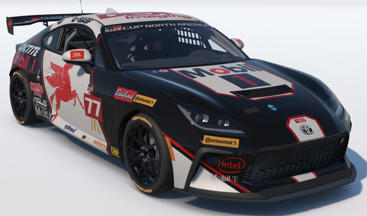 Preview of Mobil One Retro Black and Red Toyota GR86 by Ronald Lawson2
