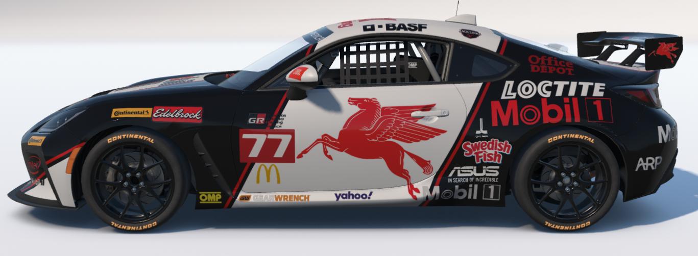 Preview of Mobil One Retro Black and Red Toyota GR86 by Ronald Lawson2