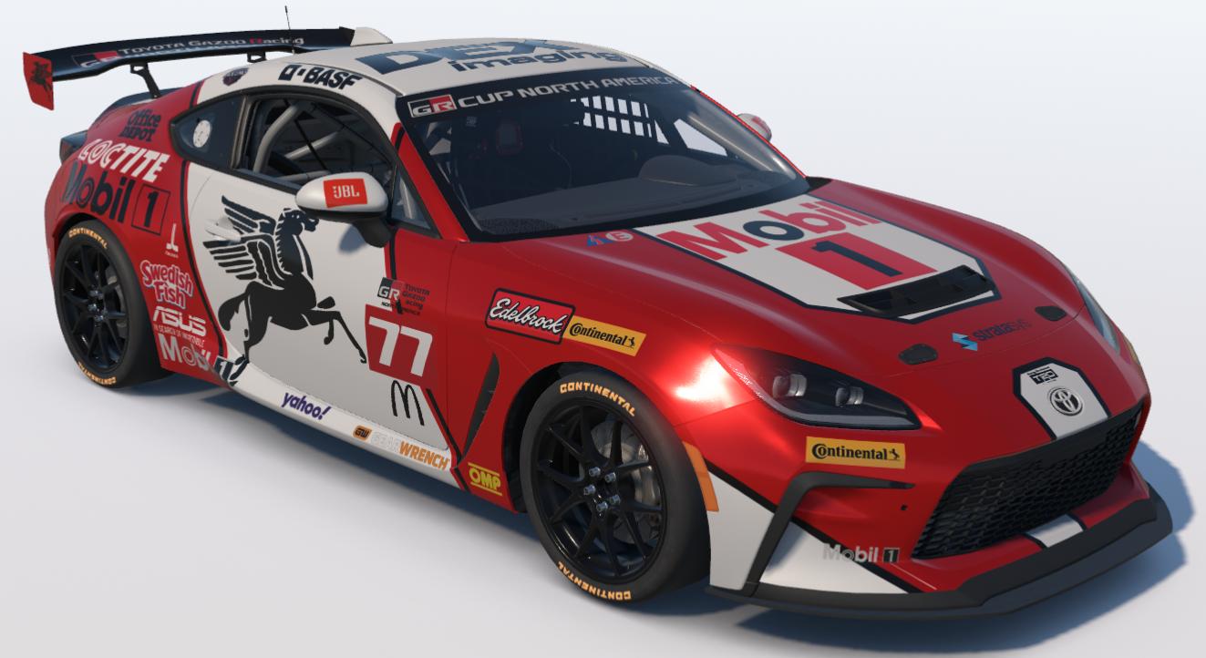 Preview of Mobil One Retro Red and Black Toyota GR86 by Ronald Lawson2