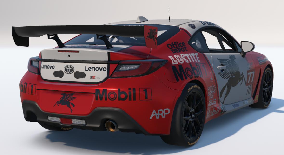 Preview of Mobil One Retro Red and Black Toyota GR86 by Ronald Lawson2