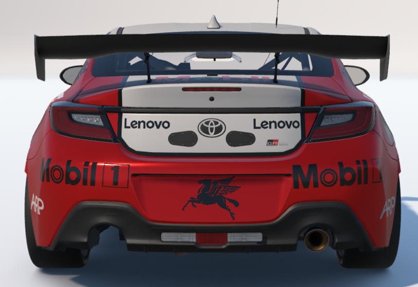 Preview of Mobil One Retro Red and Black Toyota GR86 by Ronald Lawson2