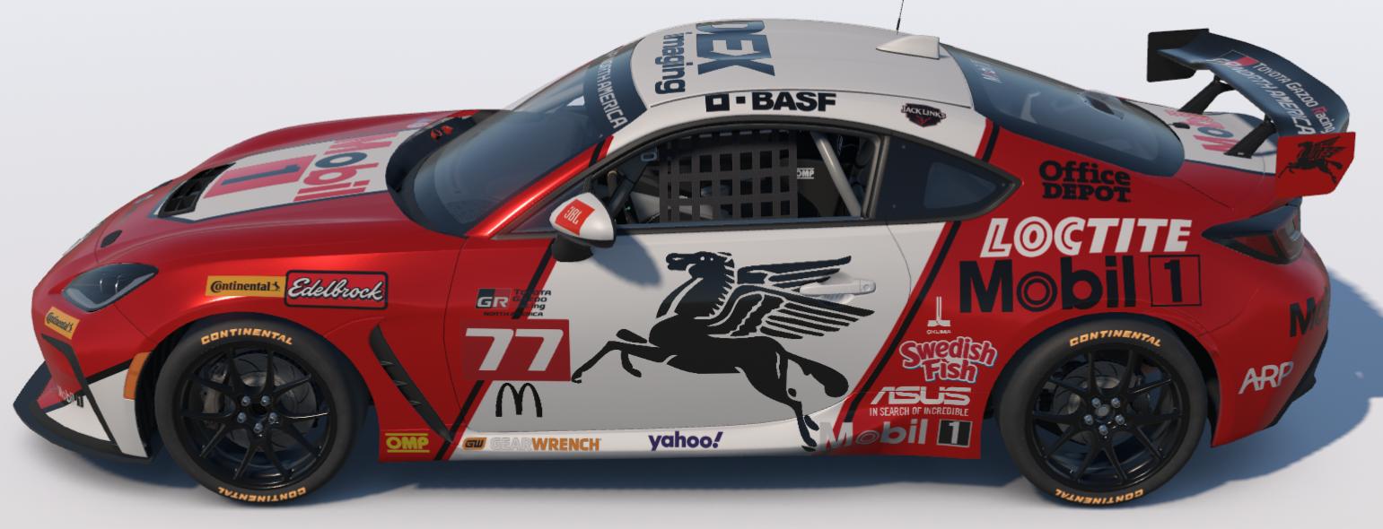 Preview of Mobil One Retro Red and Black Toyota GR86 by Ronald Lawson2