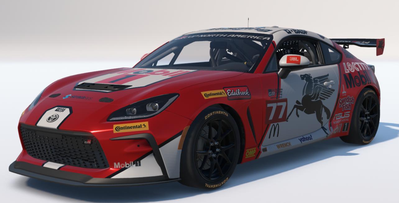Preview of Mobil One Retro Red and Black Toyota GR86 by Ronald Lawson2