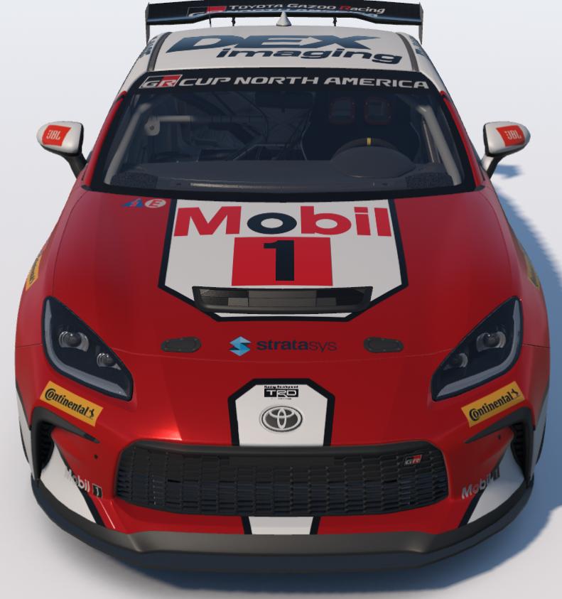 Preview of Mobil One Retro Red and Black Toyota GR86 by Ronald Lawson2