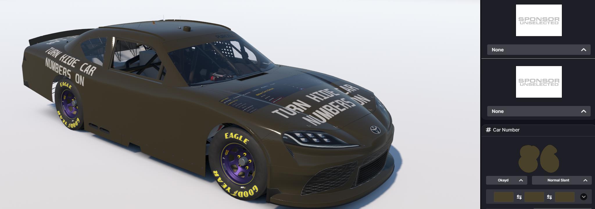 Preview of Turn Hide Car Numbers On Advocacy SIM STAMPED Supra by Kyle Purcell