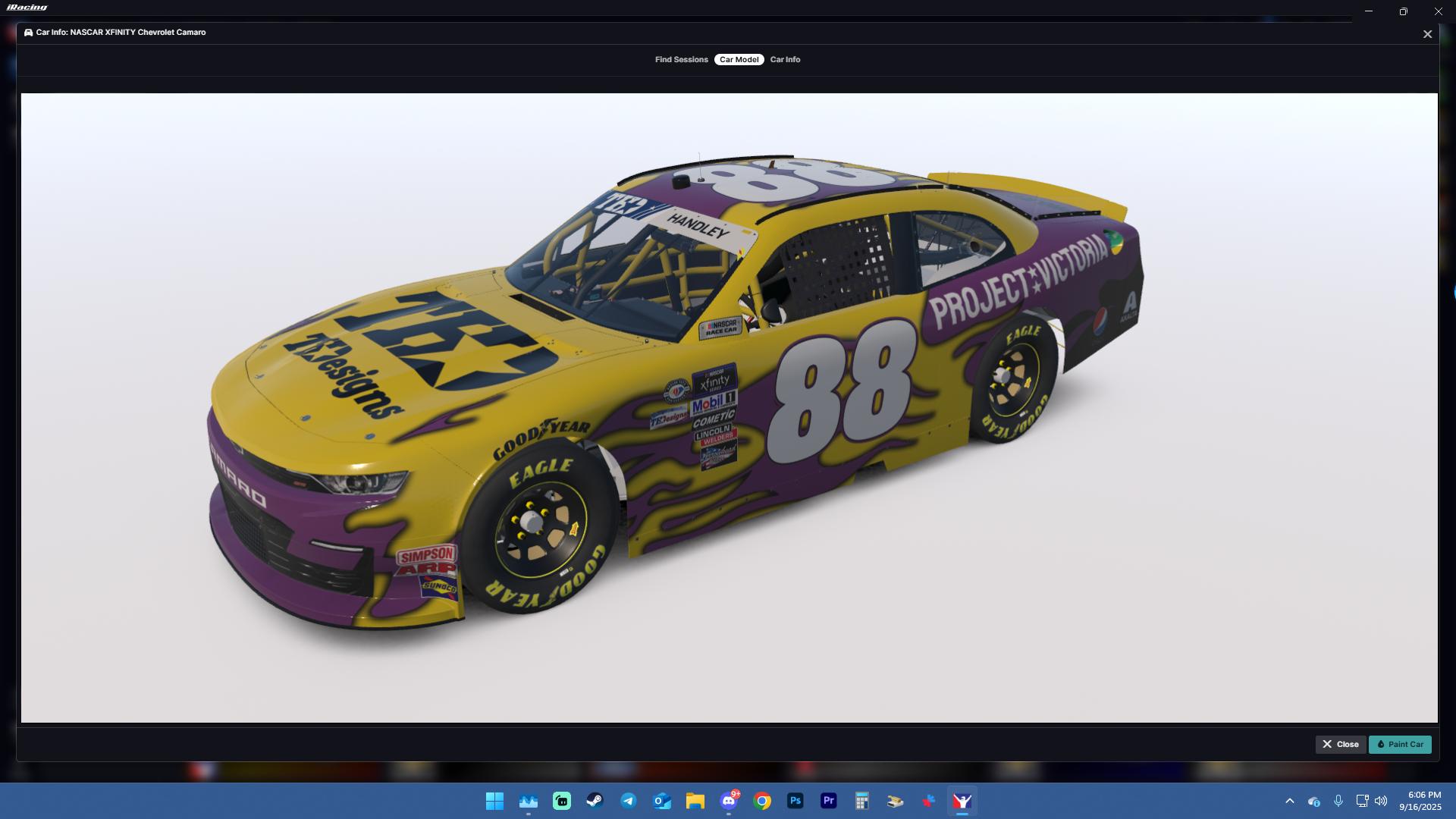 Preview of #88 - Ryley Maxwell - Project Victoria / TH Designs - Prestige Xfinity Series  by Teejay Handley