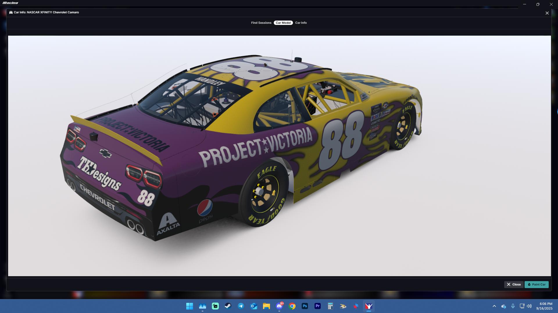 Preview of #88 - Ryley Maxwell - Project Victoria / TH Designs - Prestige Xfinity Series  by Teejay Handley