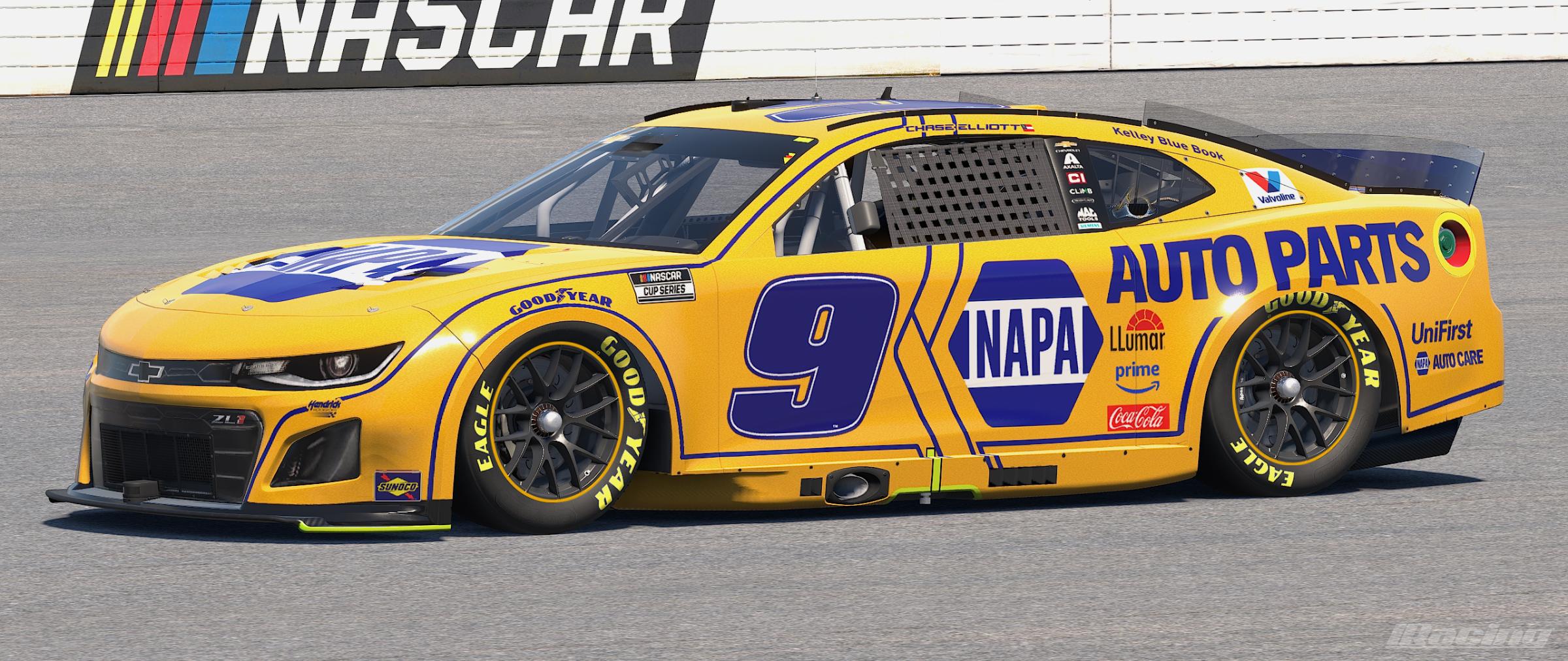 Preview of Chase Elliott Napa Yellow Fictional NO# by Scott Pierchorowicz