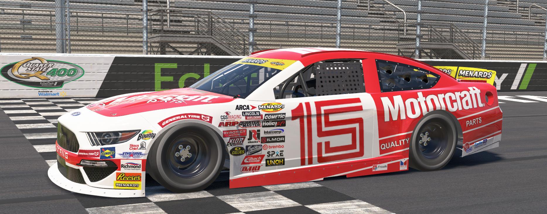 Preview of ARCA Ford Mustang 1986 Motorcraft FORD Ricky Rudd CUSTOM NUMBER by Brian J Oshenska