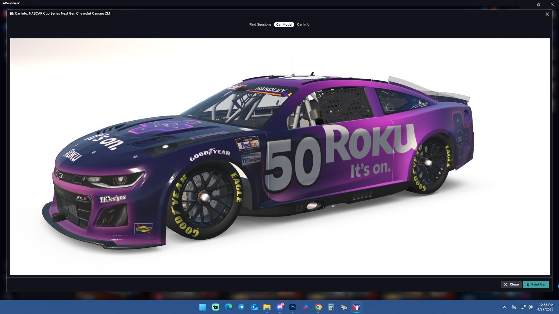 Preview of SimStamp - #50 PLAYOFFS -Connor Havrilla - ROKU tv - NASCAR iRacing FedEx Cup Series - 2025 by Teejay Handley