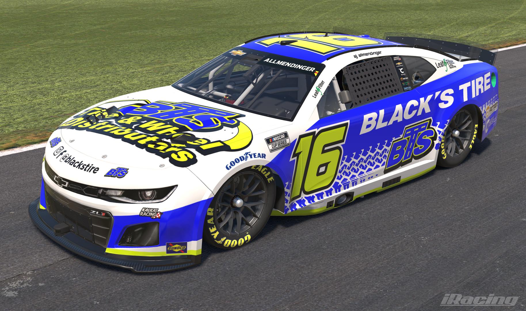 Preview of 2025 16 AJ Allmendinger Blacks Tire Service Chevy (Blue Version) by Michael DiPasquale