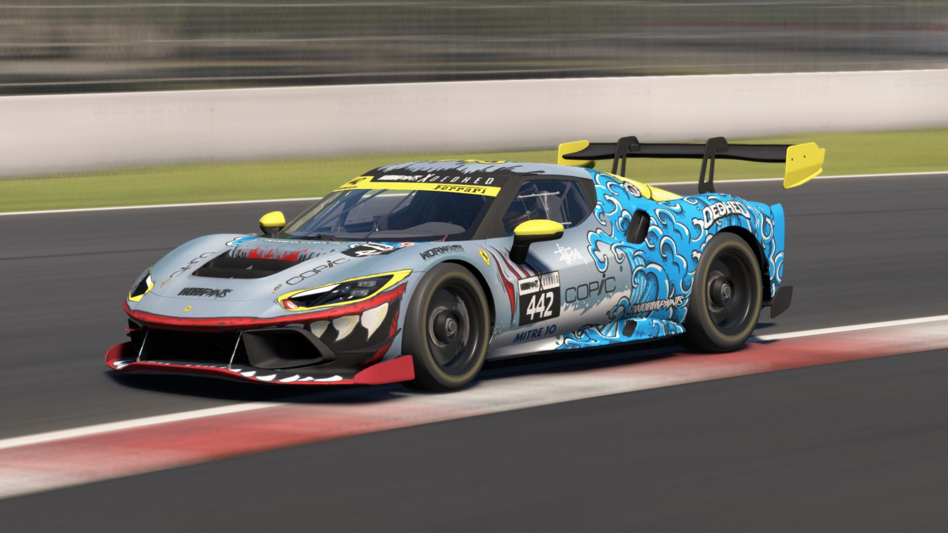 Preview of WormPaints X DedHed - Shark - Ferrari 296 Challenge by Kyle S.