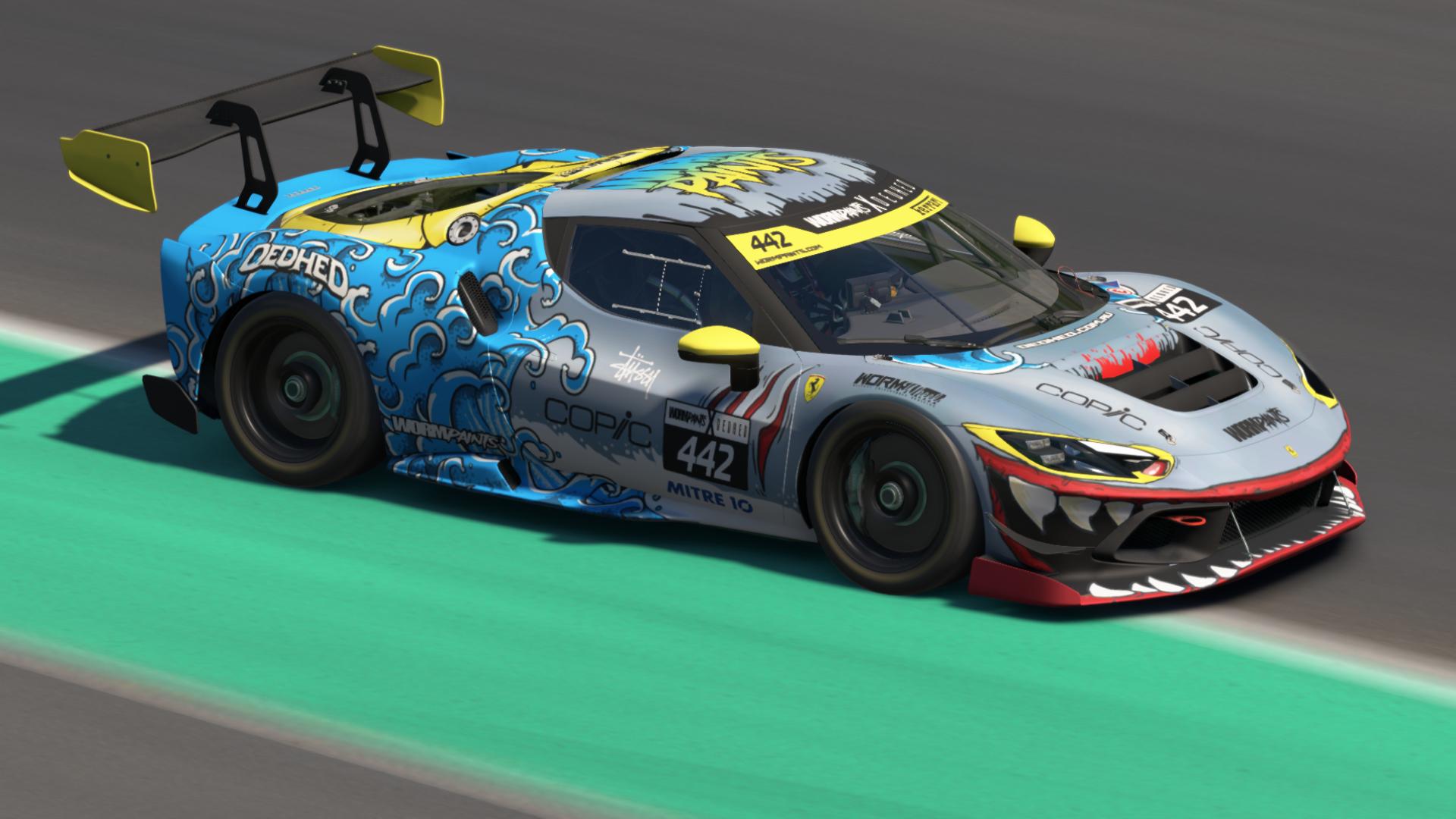 Preview of WormPaints X DedHed - Shark - Ferrari 296 Challenge by Kyle S.