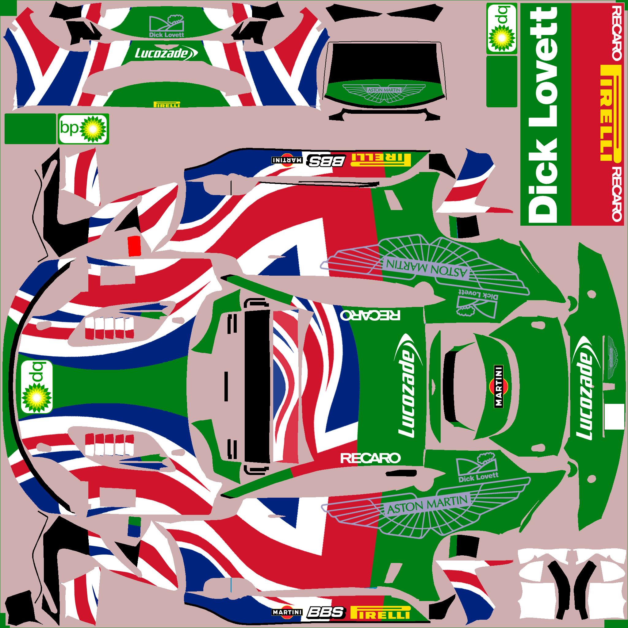 Preview of Aston Martin GT3 British Flag by Clyde Coman