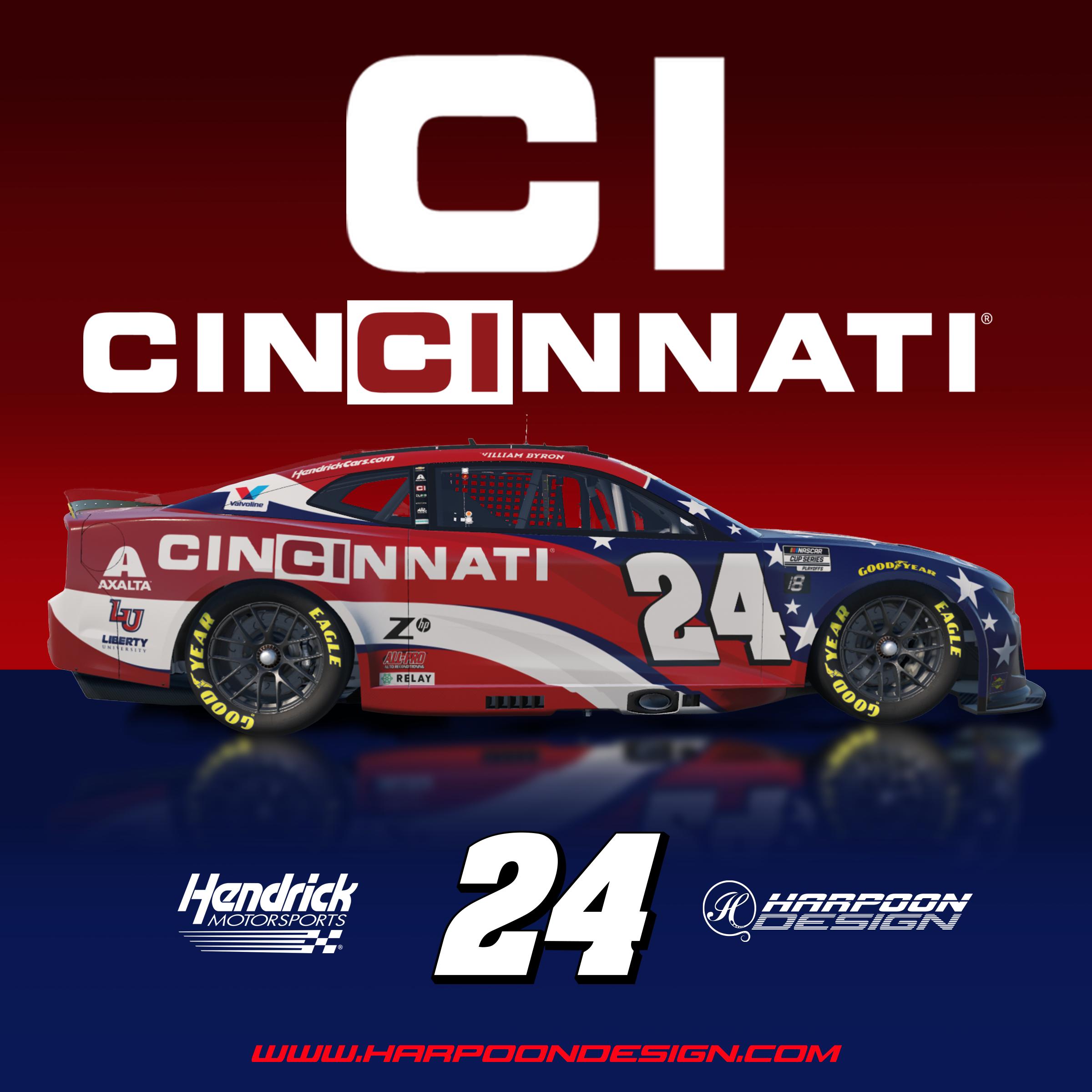 Preview of 2025 William Byron Cincinnati Playoff Chevrolet by Brantley Roden