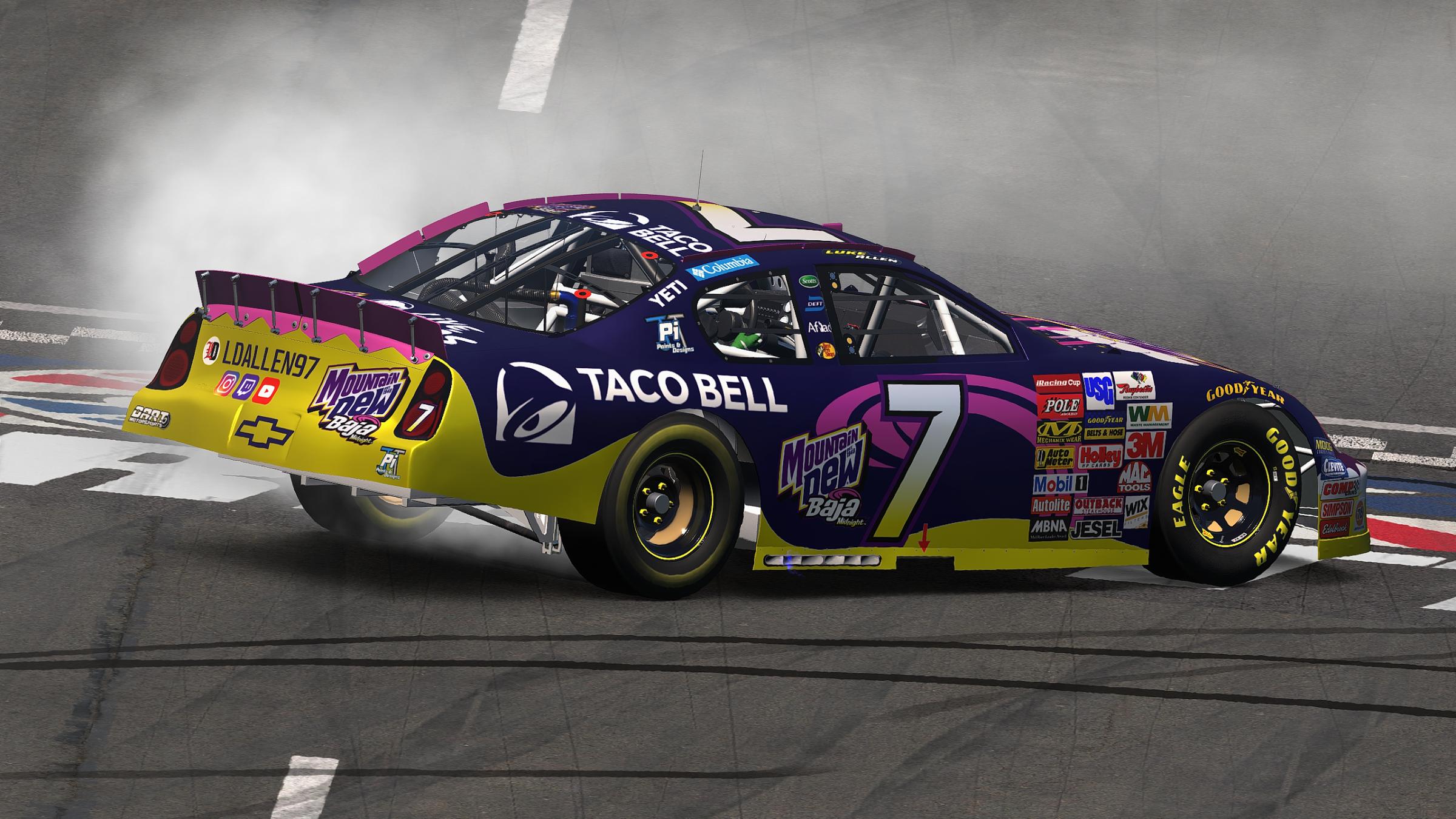Preview of #7 Mountain Dew Baja Midnight at Taco Bell Gen 4 Chevrolet - Luke Allen Dart Motorsports by Joseph Turley
