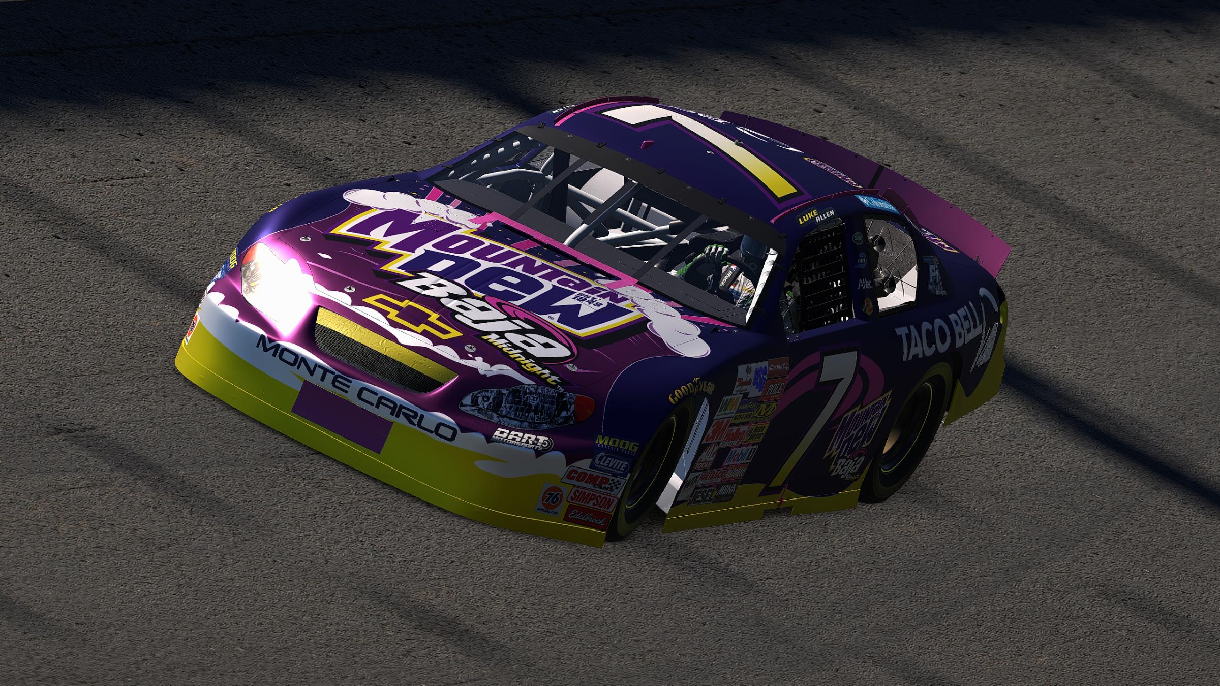 Preview of #7 Mountain Dew Baja Midnight at Taco Bell Gen 4 Chevrolet - Luke Allen Dart Motorsports by Joseph Turley