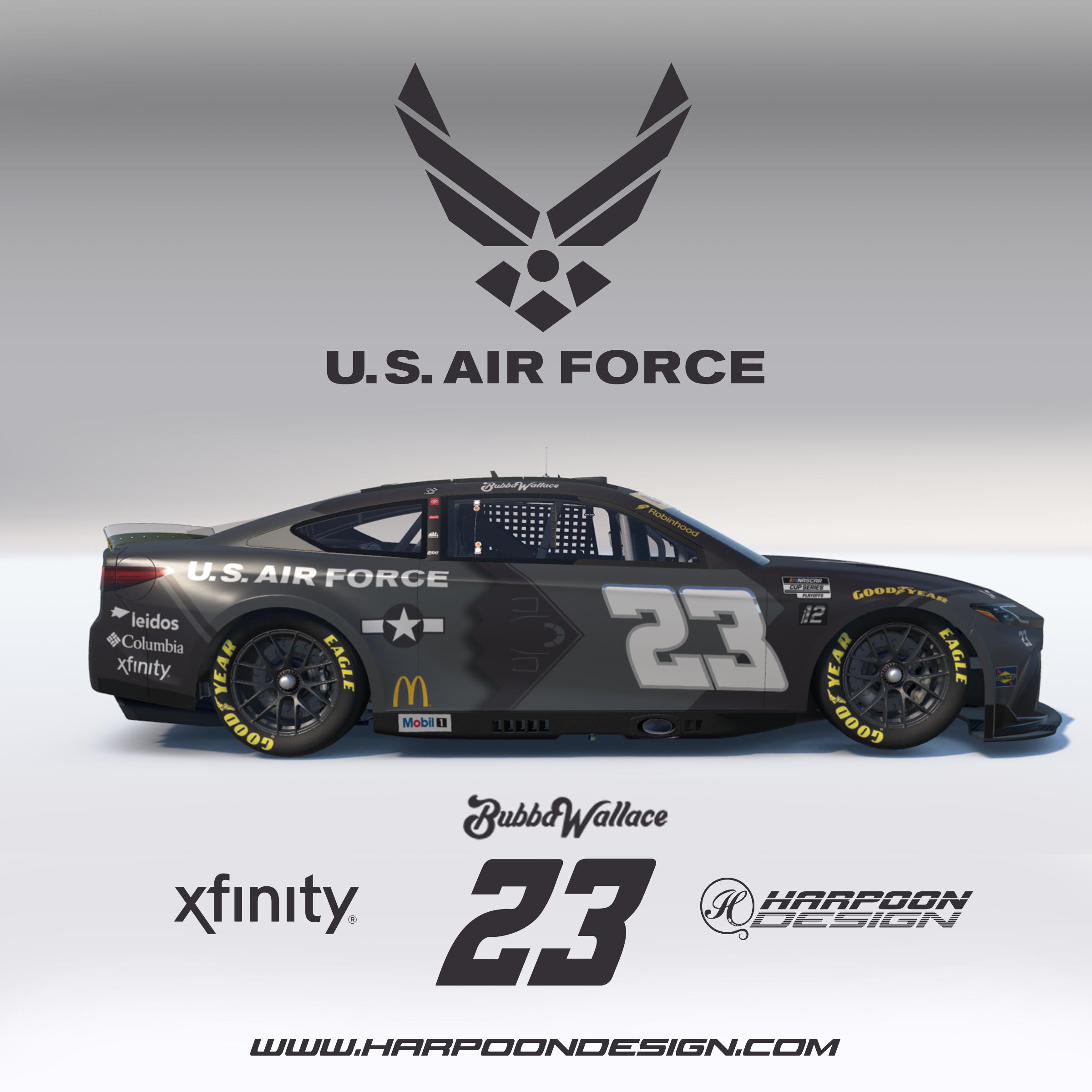 Preview of 2025 Bubba Wallace Air Force B52 Toyota Camry by Brantley Roden