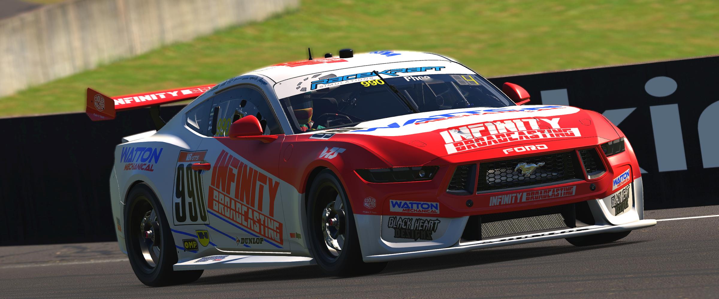 Preview of #990 Infinity Broadcasting Loctite Zexel Retro Mustang by Hamish Munro