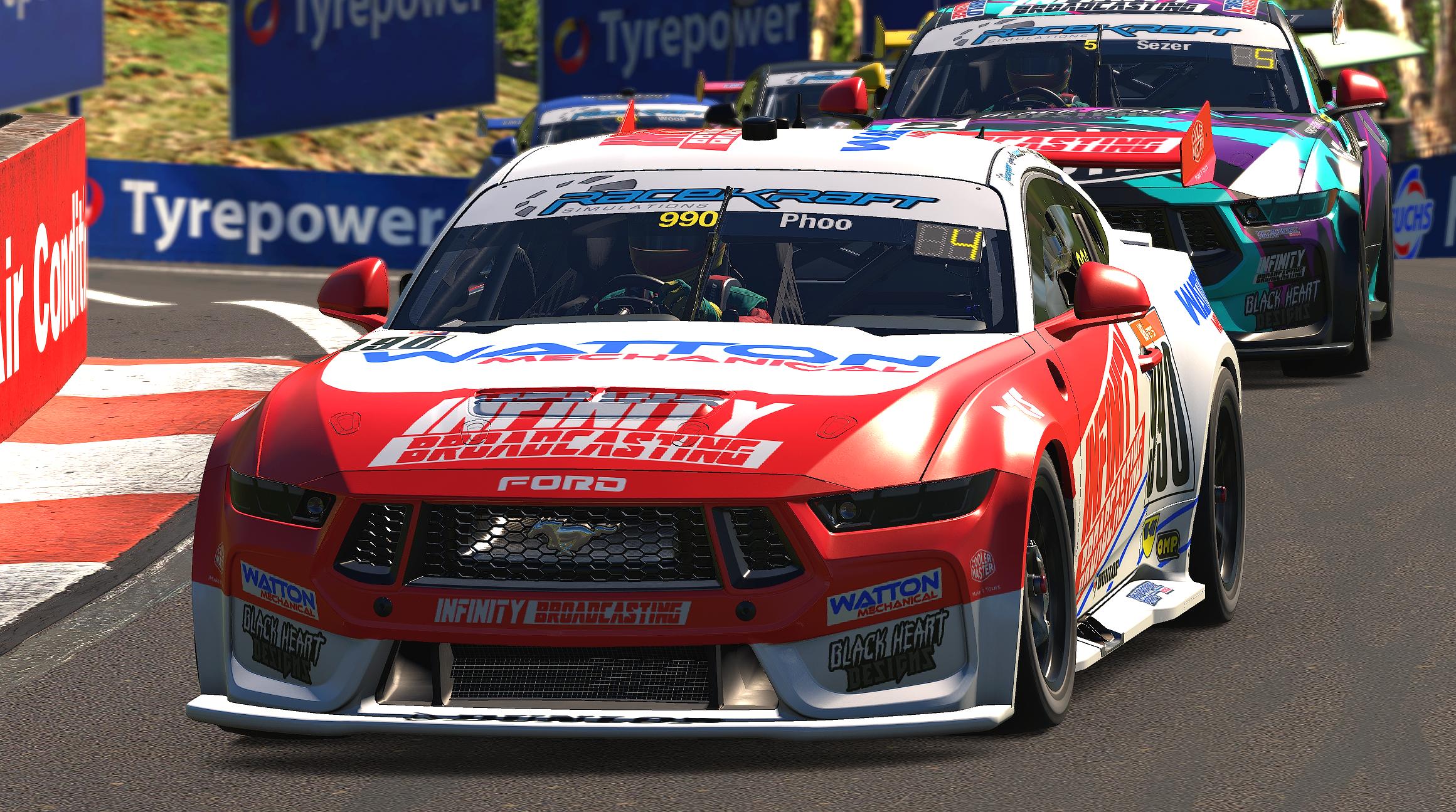 Preview of #990 Infinity Broadcasting Loctite Zexel Retro Mustang by Hamish Munro