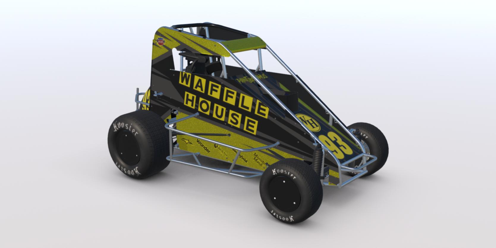 Preview of Waffle House livery for Dirt Midgets by Clyde Simmons