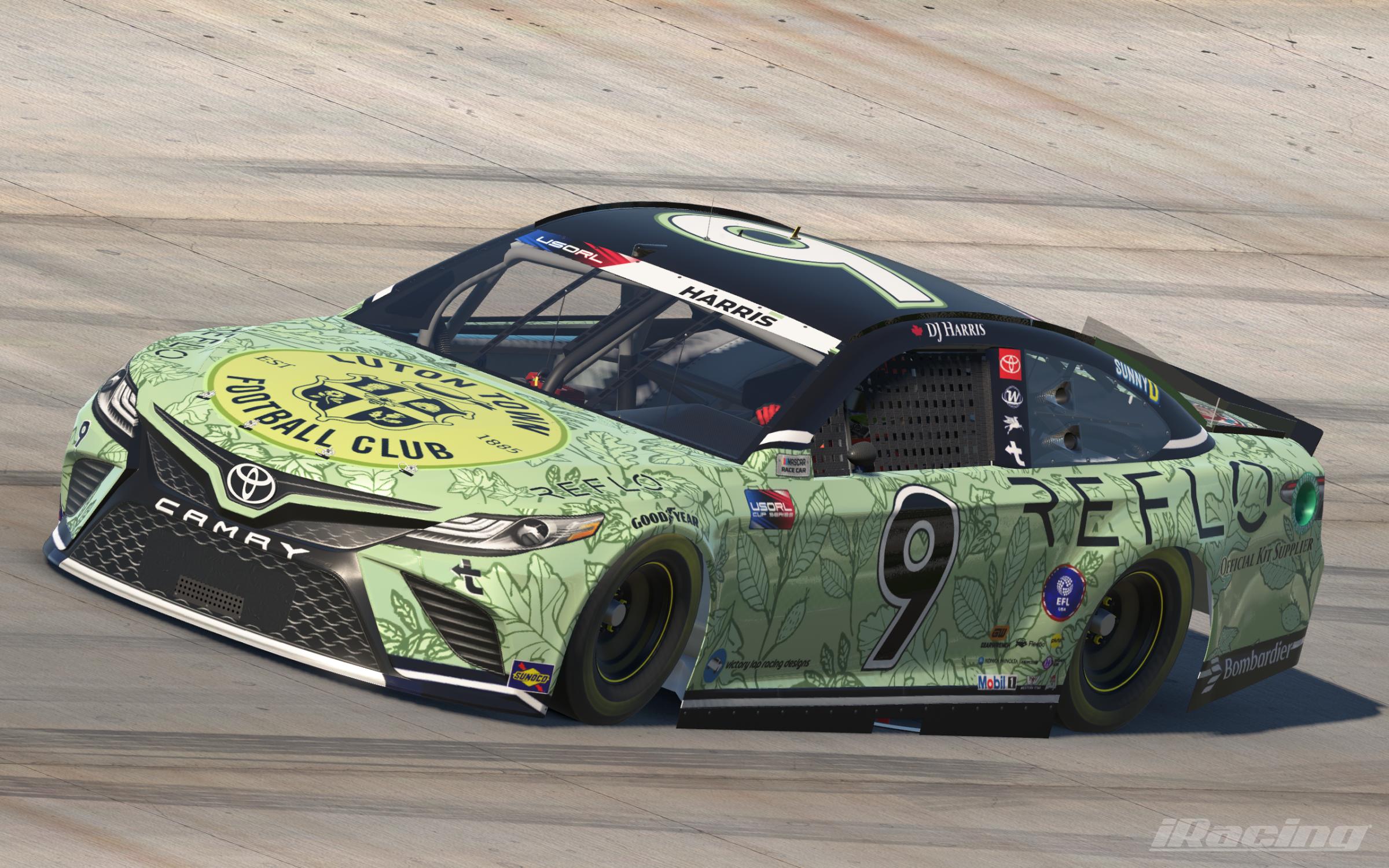 Preview of #9 - DJ Harris - Luton Town / Reflo "Third Kit" Toyota Camry by Darrel Harris