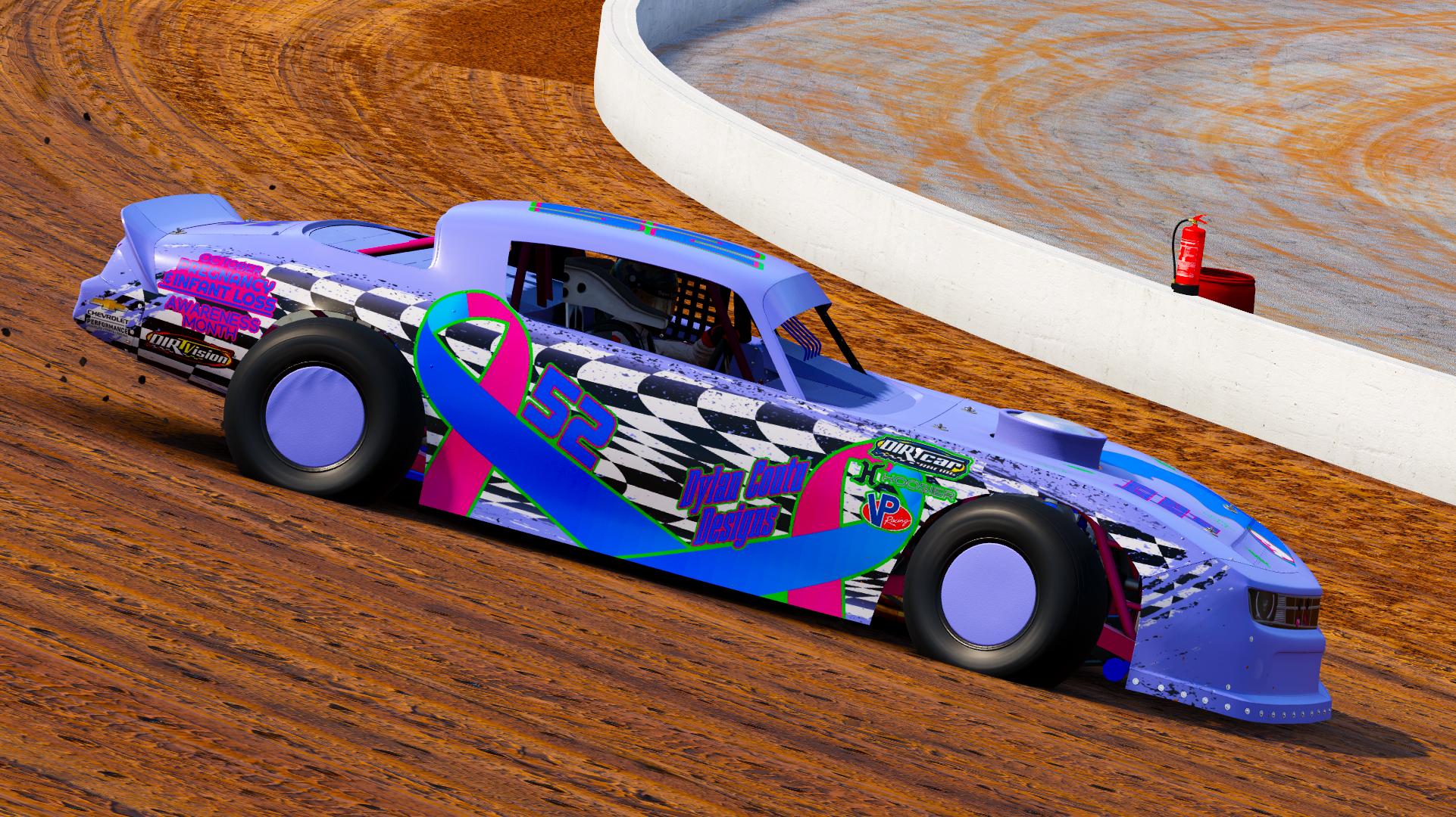 Preview of #52 Miscarriage Awareness Themed Dirt Street Stock by Dylan Coutu