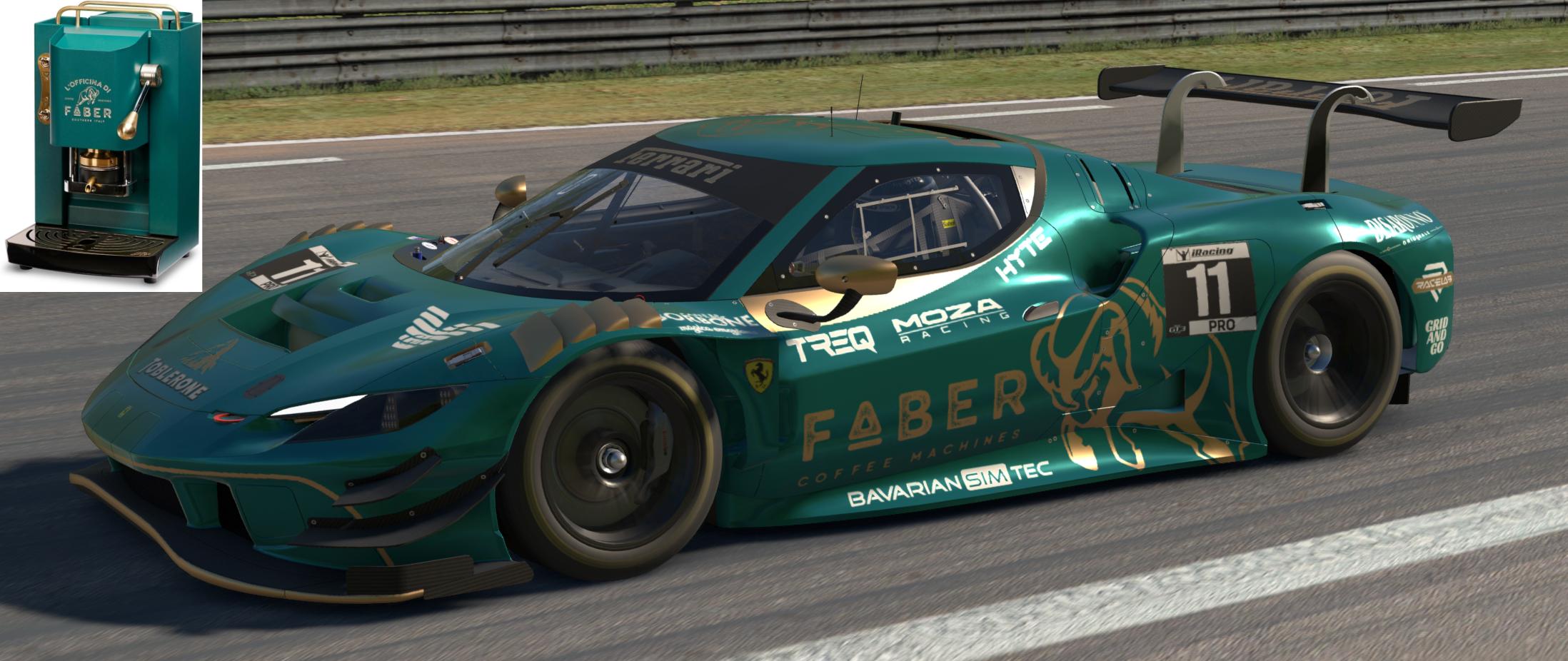Preview of Ferrari 296 GT3 - Faber Coffee Machines (British Green) by Dennis Van Der Meeren