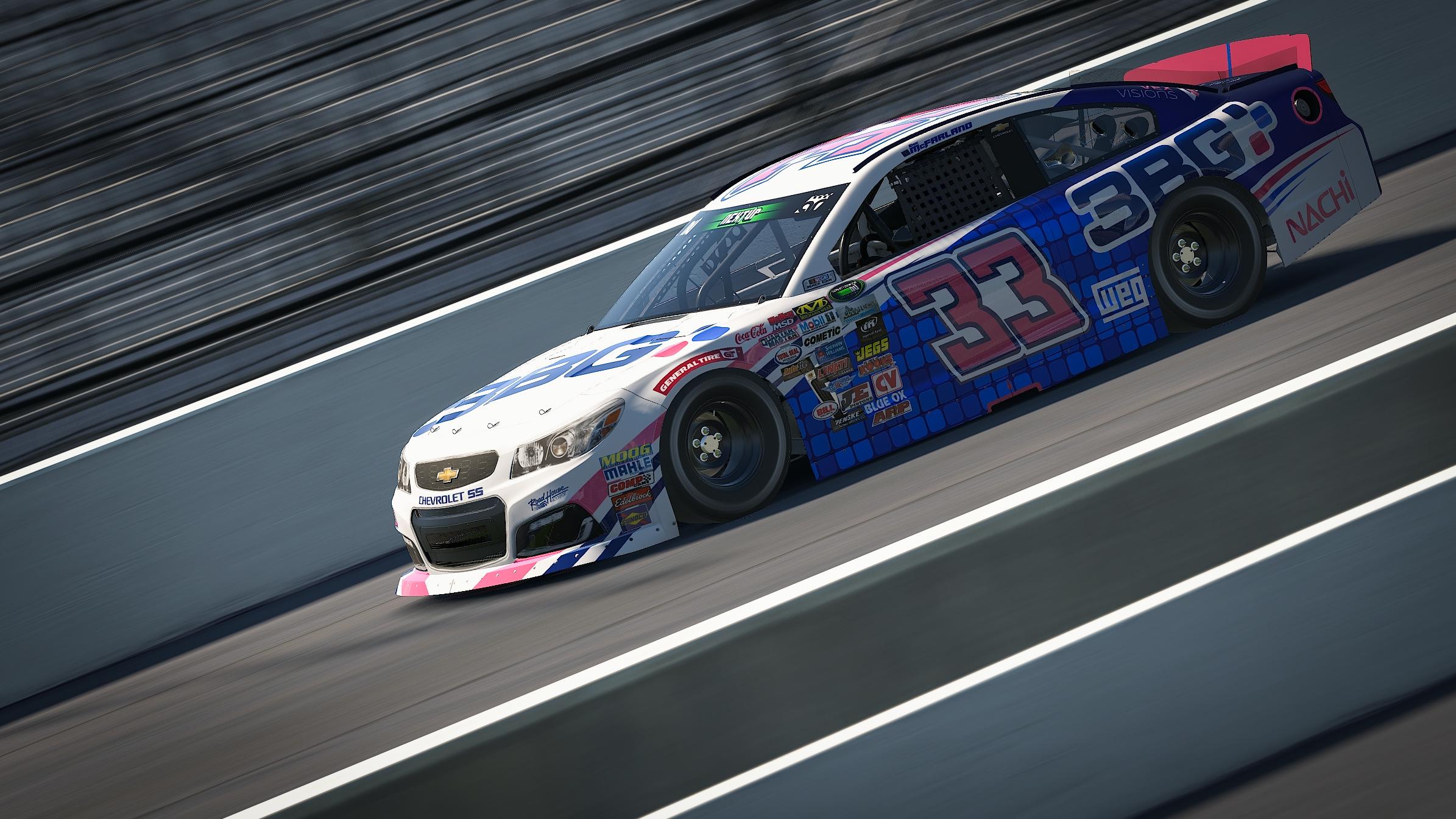Preview of #33 3BG Supply Co Breast Cancer Awareness - Arca Chevy SS - Eric McFarland by Eric McFarland