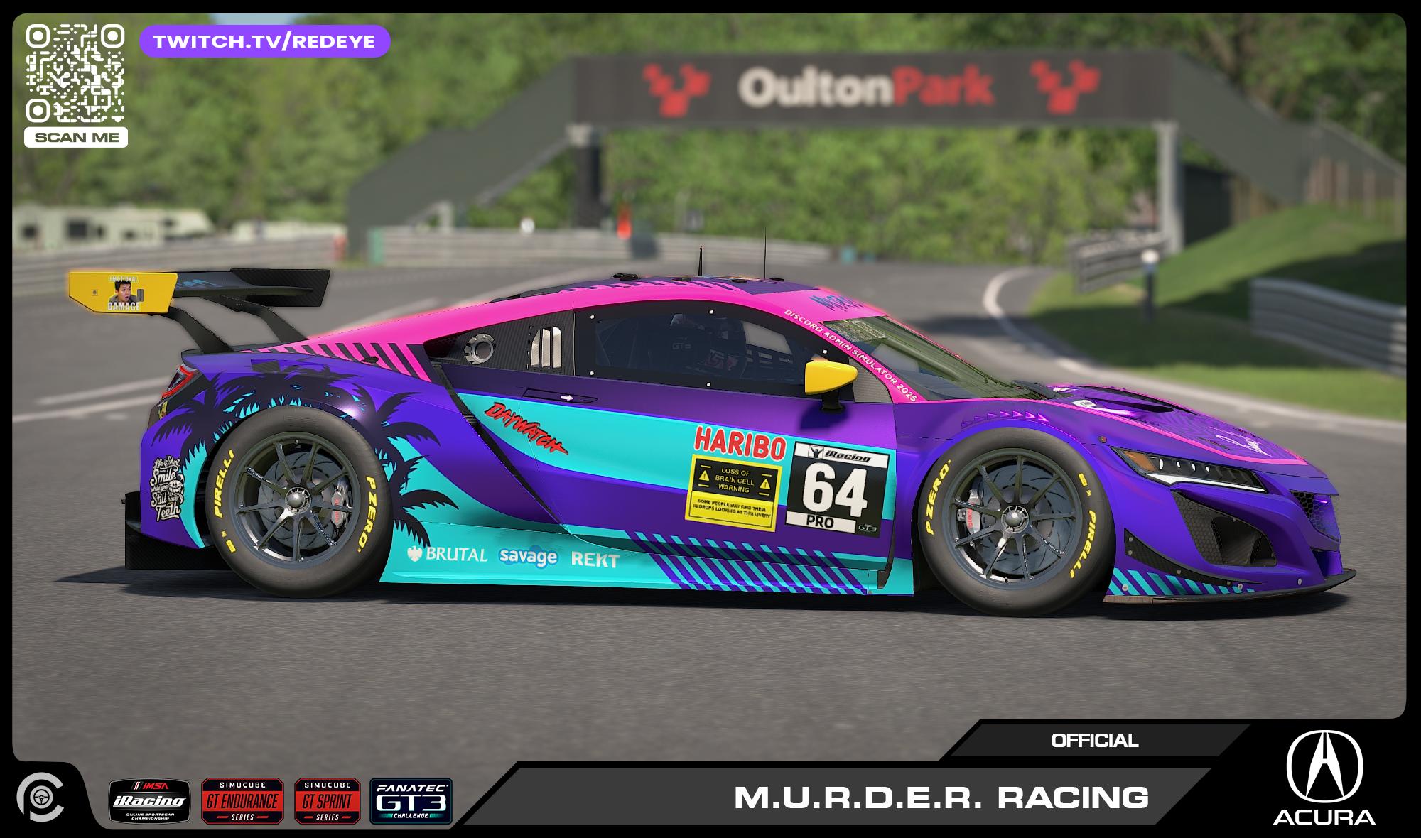 Preview of 2025 M.U.R.D.E.R. Racing official Acura GT3 by Paul R Chaloner