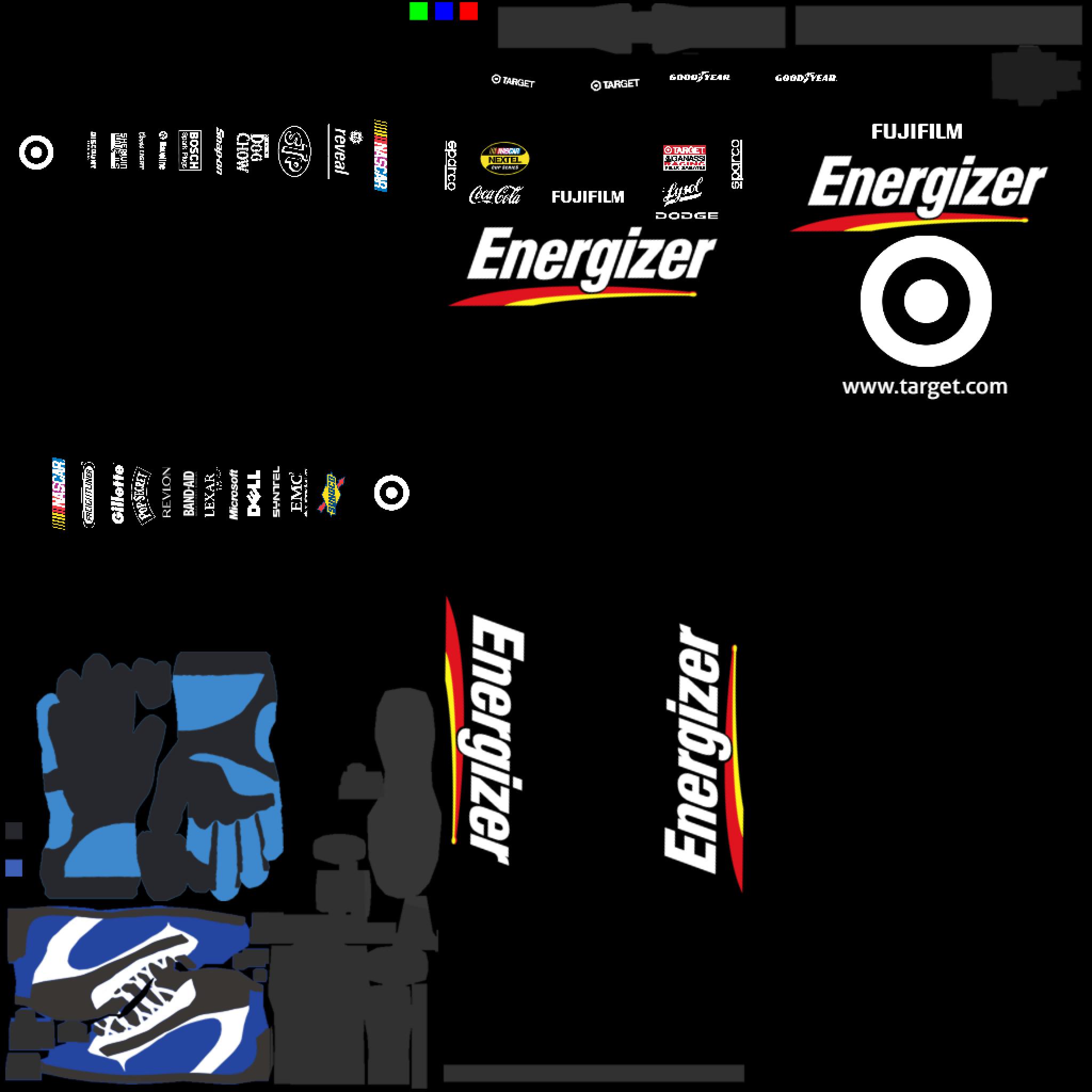 Preview of Casey Mears 2004 Energizer / Target Firesuit at 2004 Sharpie 500  by Brenden Broberg