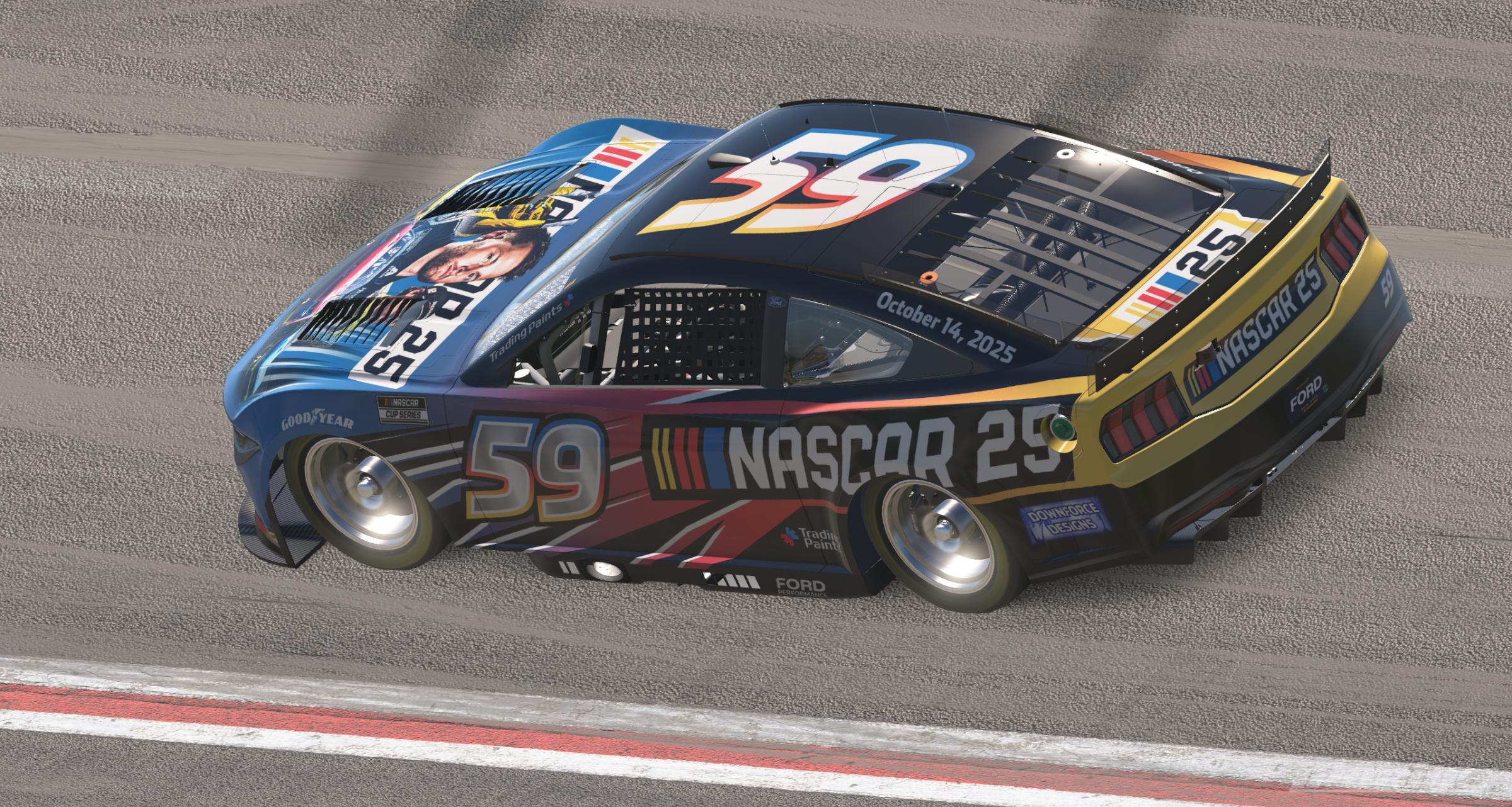 Preview of NASCAR 25 Ford Mustang Sim-stamped by James Budd