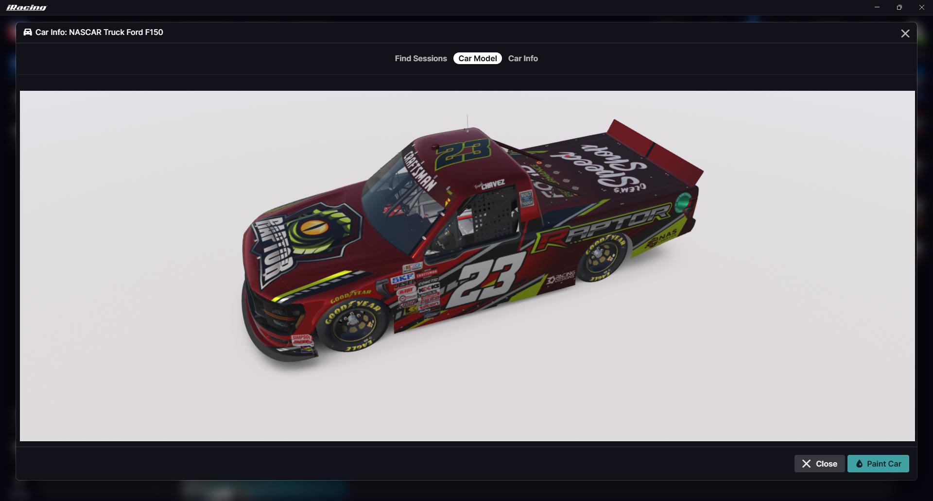 Preview of Frank Chavez #23 Raptor Ford F150 - Secondary Variant by Johnathan Smith3