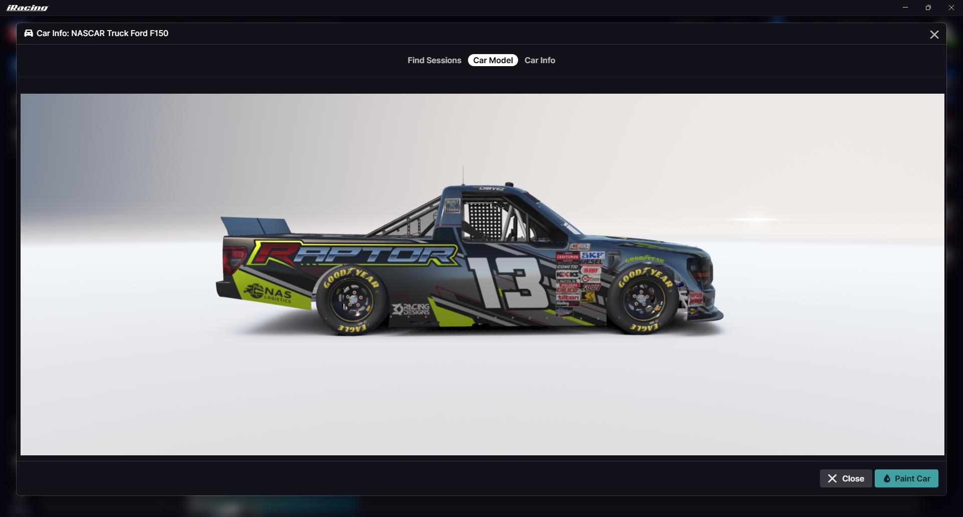 Preview of Frank Chavez #13 Raptor Ford F150 - Primary Variant by Johnathan Smith3