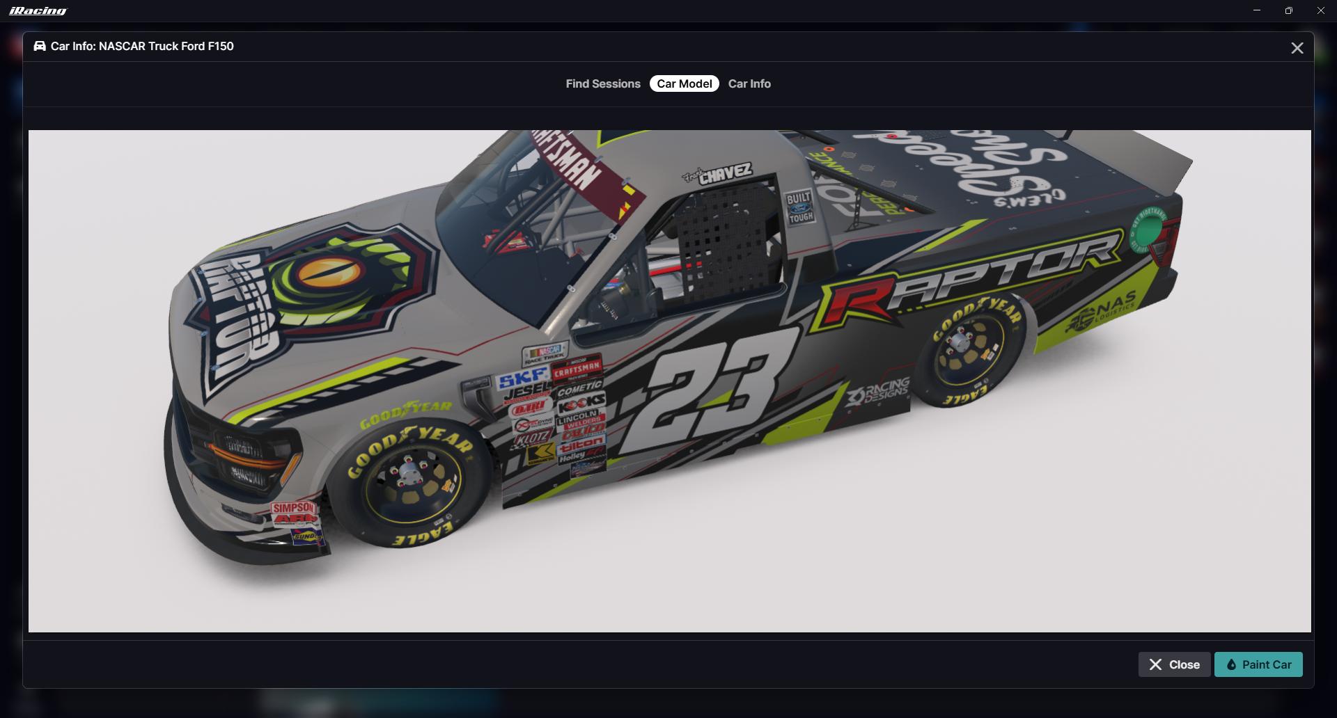 Preview of Frank Chavez #23 Raptor Ford F150 - Primary Variant by Johnathan Smith3