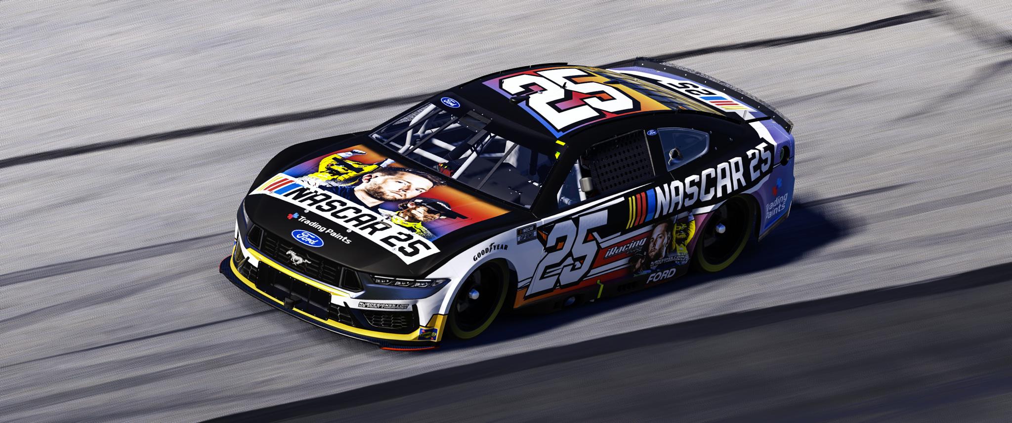 Preview of NASCAR 25 Ford Mustang Next Gen Sim Stamp by Noah Blackwell