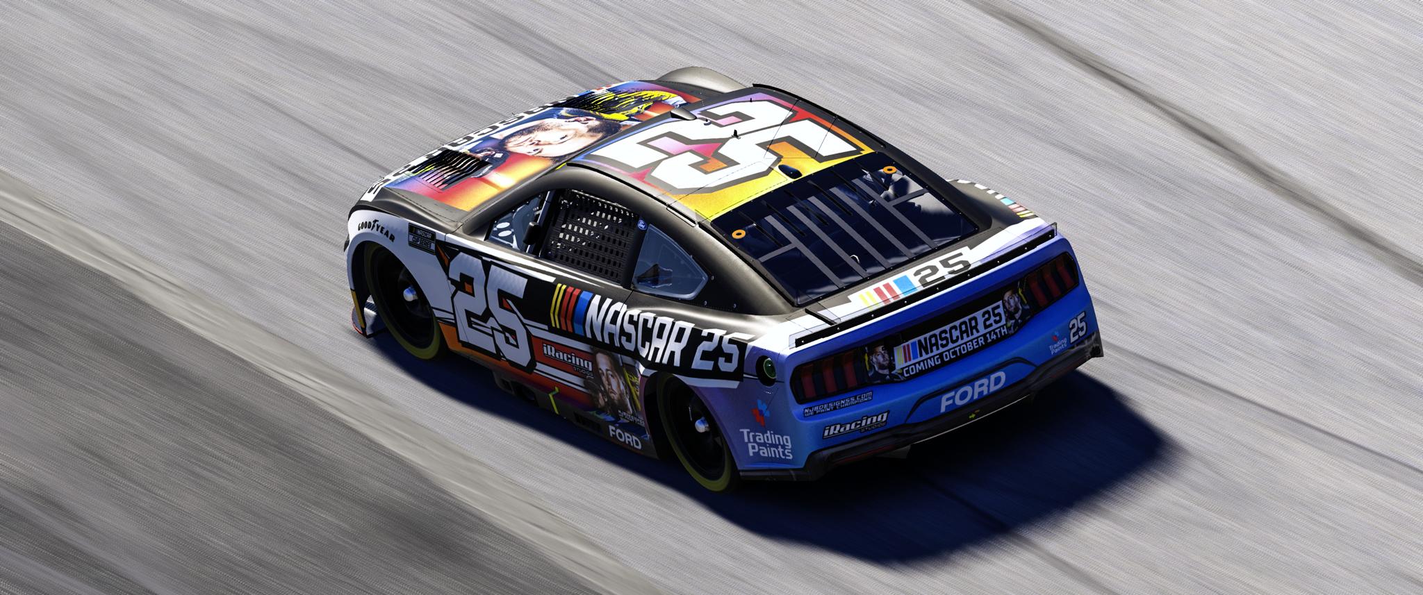 Preview of NASCAR 25 Ford Mustang Next Gen Sim Stamp by Noah Blackwell