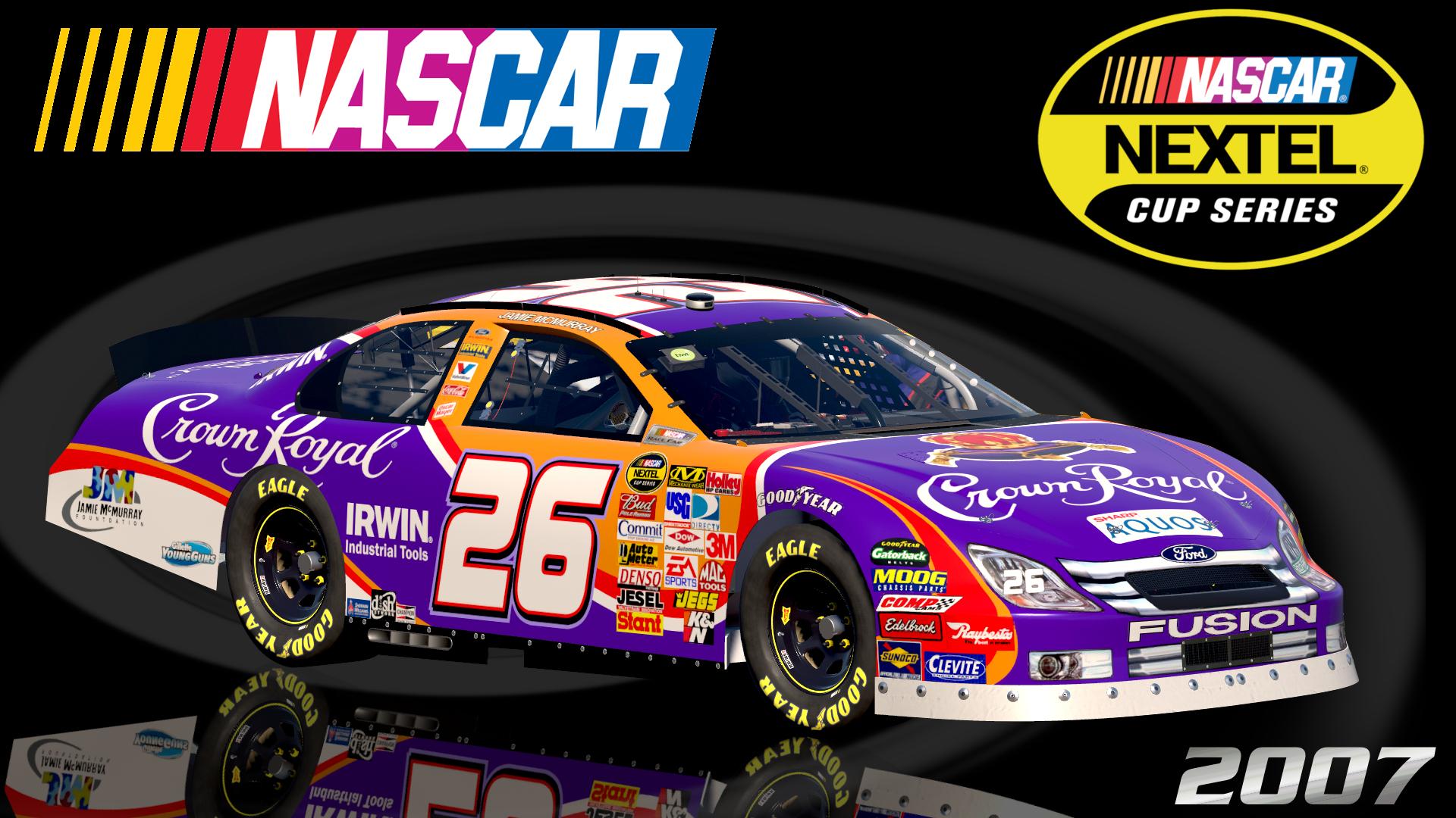 Preview of #26 Jamie McMurray 2007 Crown Royal Ford Fusion Sim Stamped Number by Christian Budd