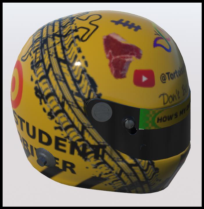 Preview of Student Driver - Custom Livery for Trevor Evans - Driver Helmet by Jeremy Kerr